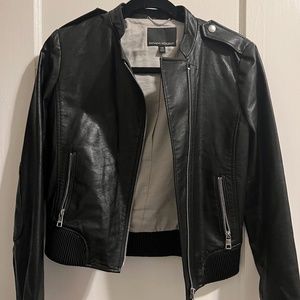 Banana Republic Faux Leather Bomber Jacket